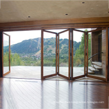 High Quality Thermal Break Aluminum Interior Temporary Bi Folding Glass Door Philippines